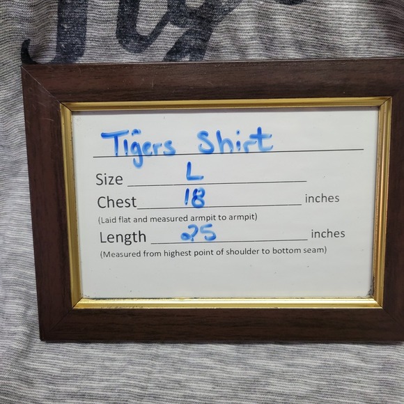 47 Brand Detroit Tigers Long Sleeve Baseball T-Shirt Gray Navy Womens Large - Picture 5 of 6